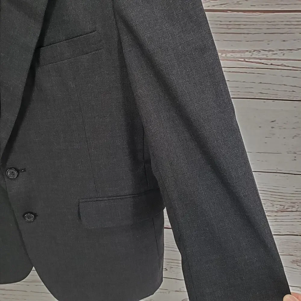 Tailors Row by Deansgate 100%Worsted Wool Men's Charcoal Sportscoat Blazer 42R